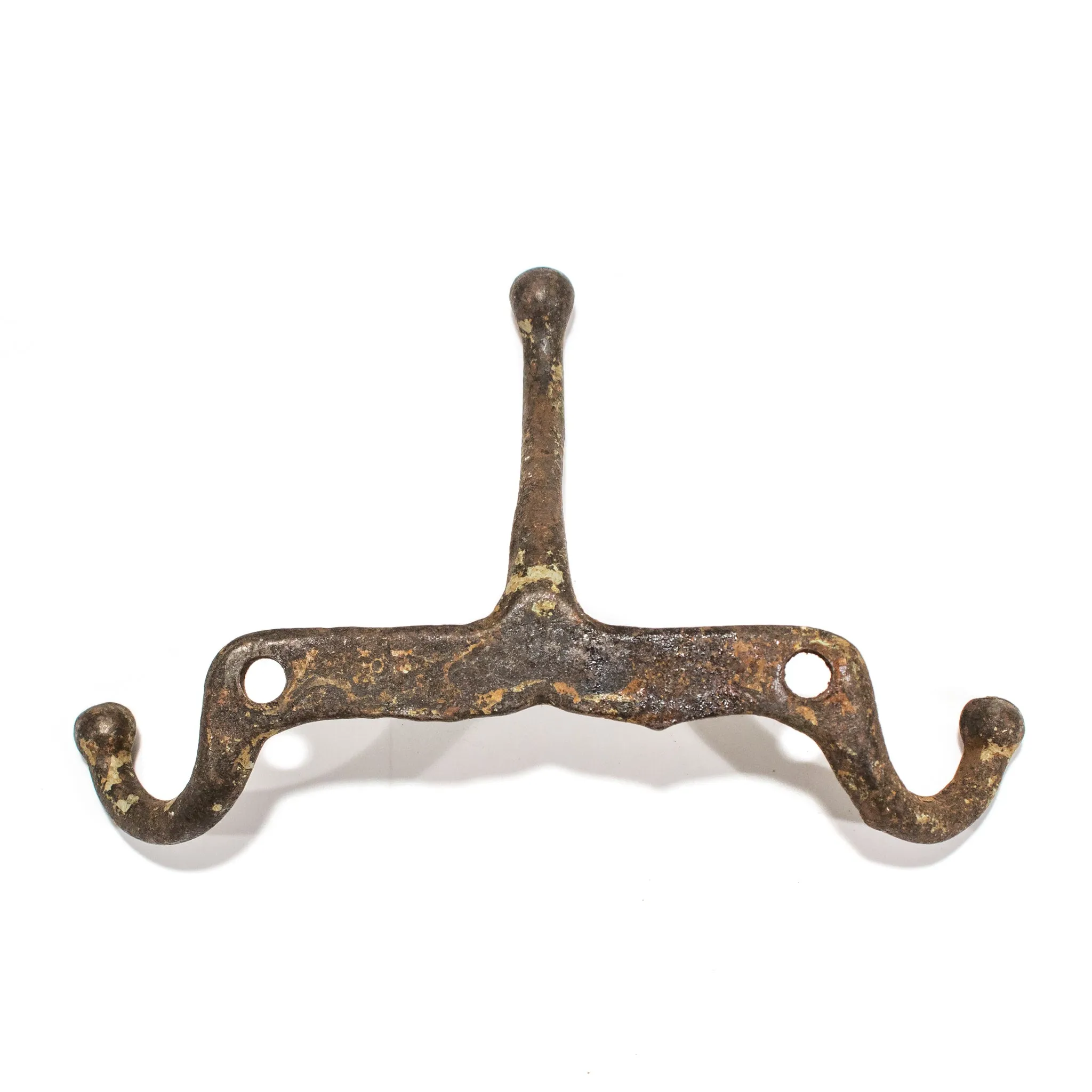 Triple Wide Antique Iron Hook C.1910