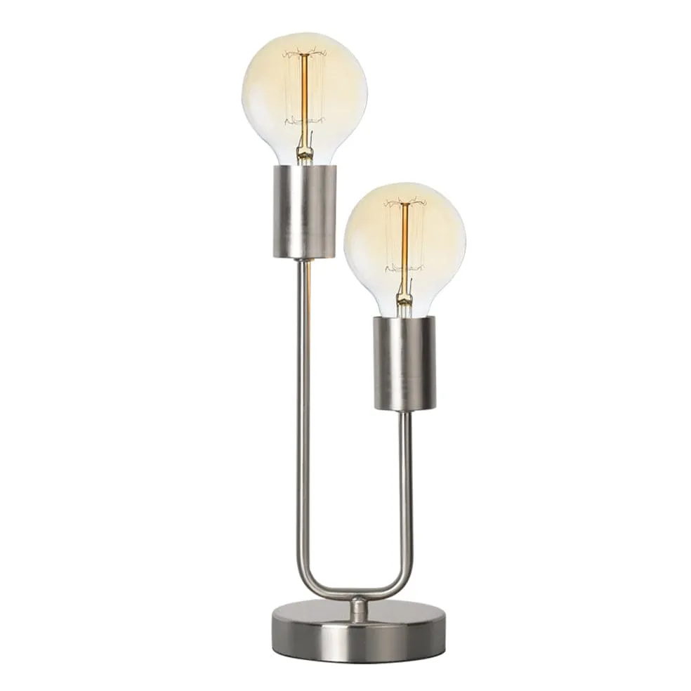 Trophy Metal Table Lamp 2 Light Black | Gold | Chrome