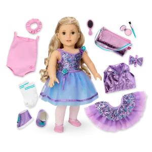 Truly Me™ #125 18-inch Doll & Practice-to-Performance Dance Set