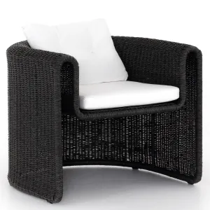 Tucson Woven Outdoor Chair, Vintage Coal