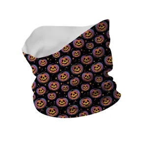 Twinkling Jack-O-Lantern Wicking Neck Gaiter 12" Length