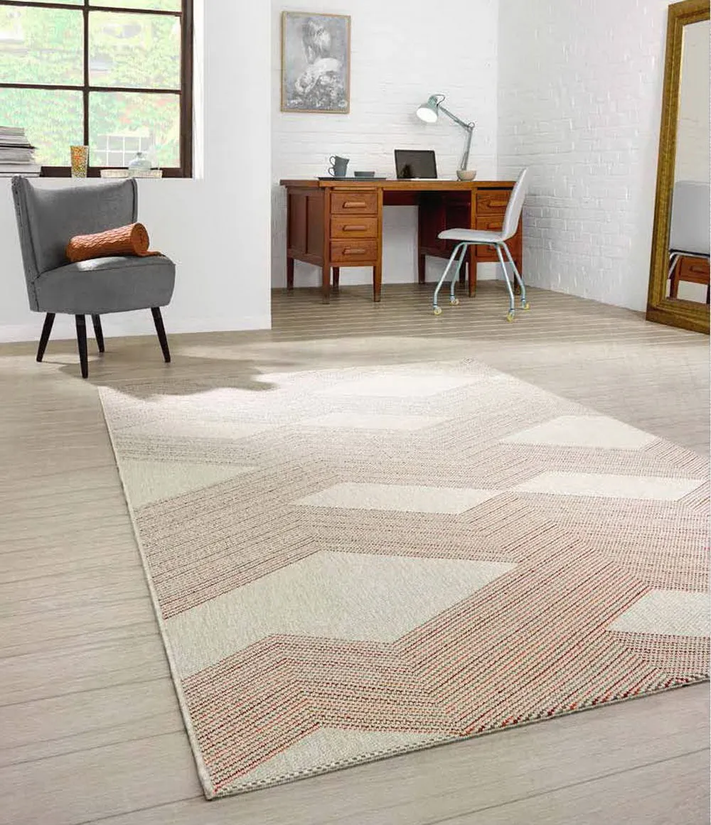 Twist Flat weave Chevron Patterned Rug-160 x 230cm