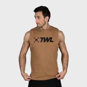 TWL - MEN'S EVERYDAY MUSCLE TANK - TAN/BLACK