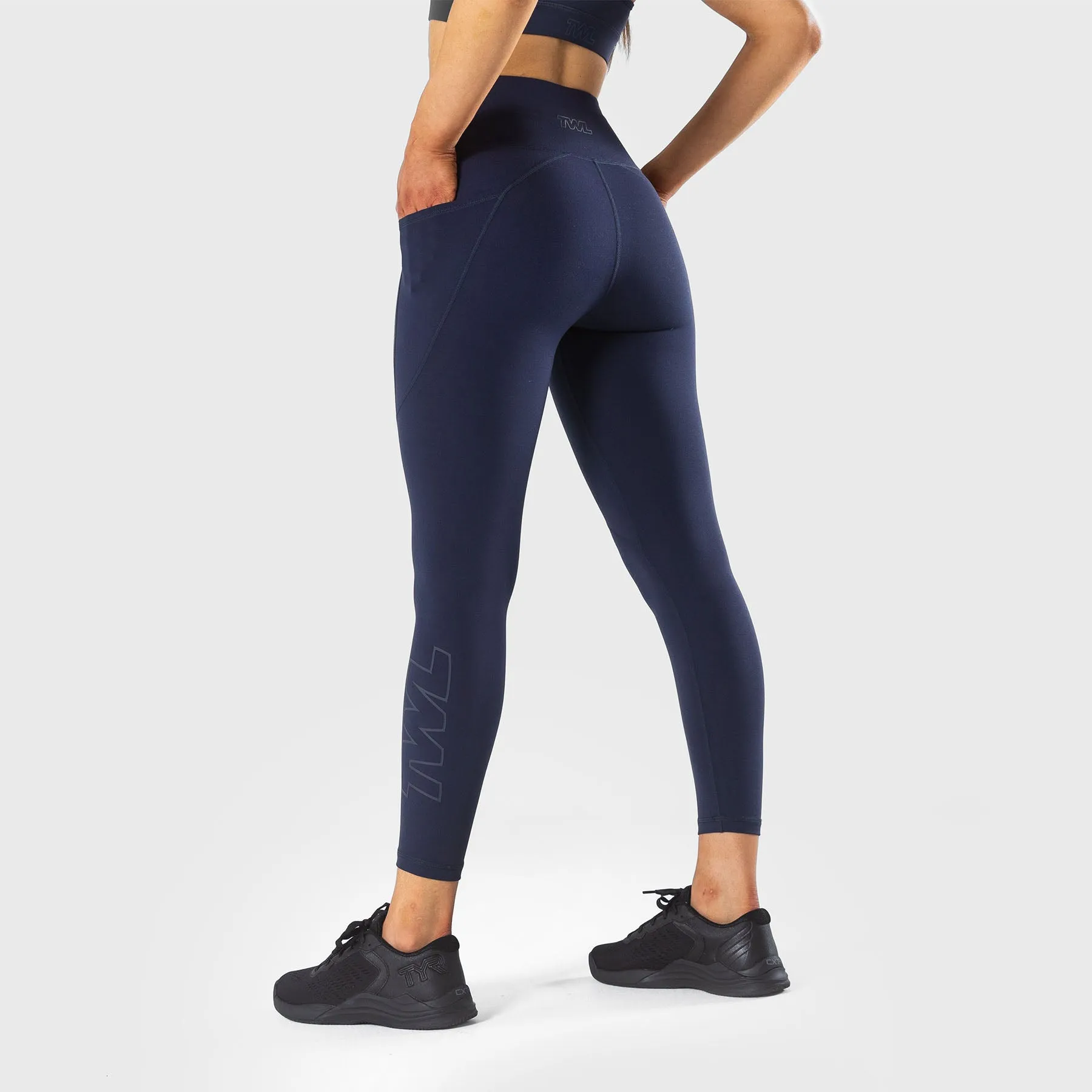 TWL - WOMEN'S ENERGY HIGH WAISTED 7/8TH TIGHTS - ATHLETE - MIDNIGHT NAVY