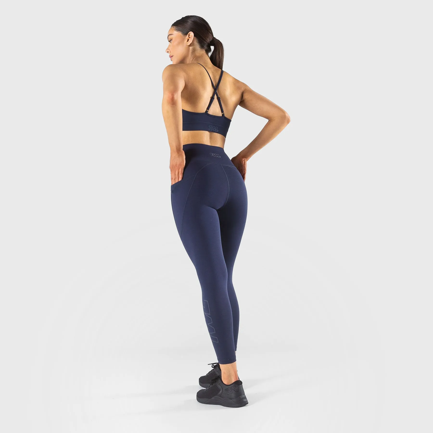 TWL - WOMEN'S ENERGY HIGH WAISTED 7/8TH TIGHTS - ATHLETE - MIDNIGHT NAVY