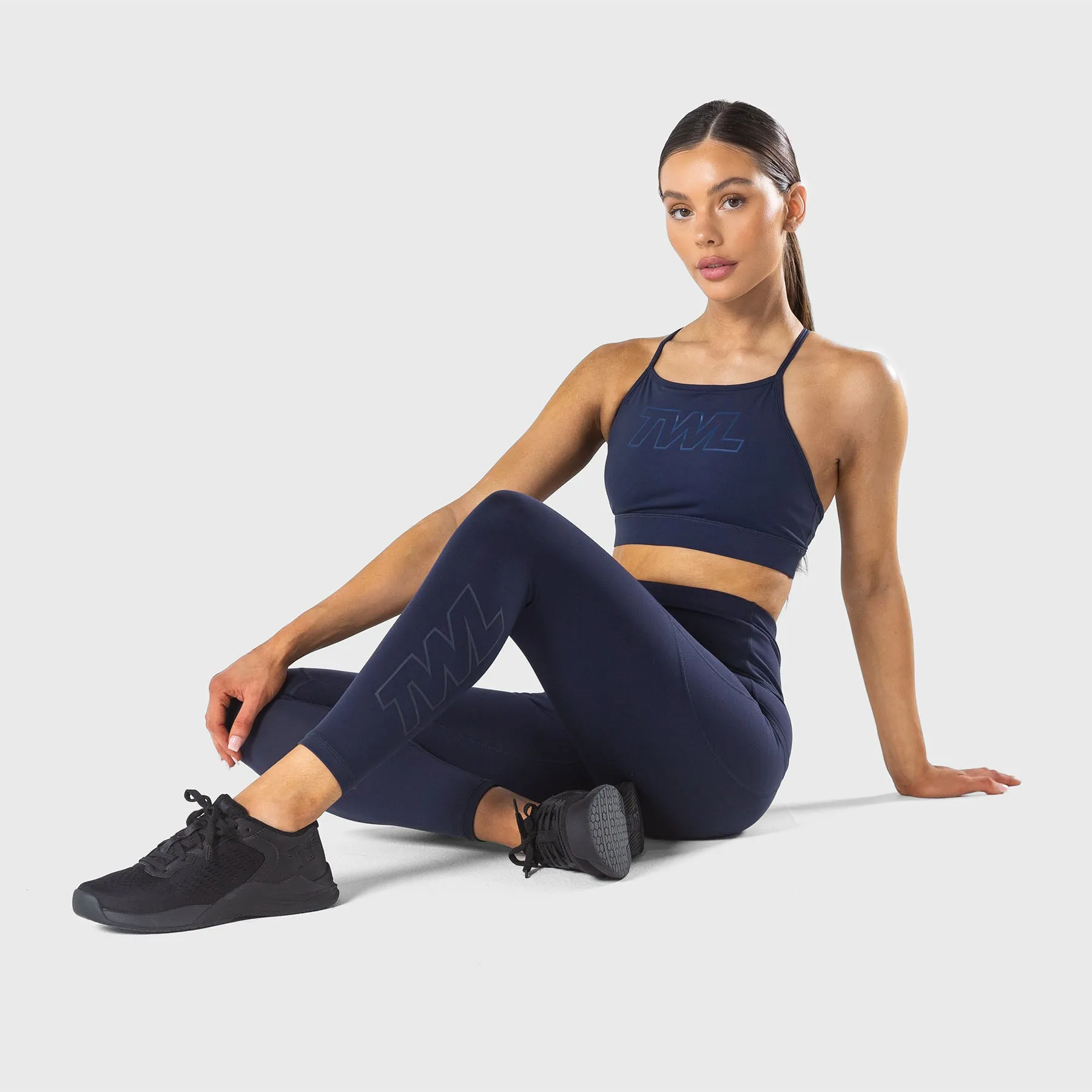 TWL - WOMEN'S ENERGY HIGH WAISTED 7/8TH TIGHTS - ATHLETE - MIDNIGHT NAVY