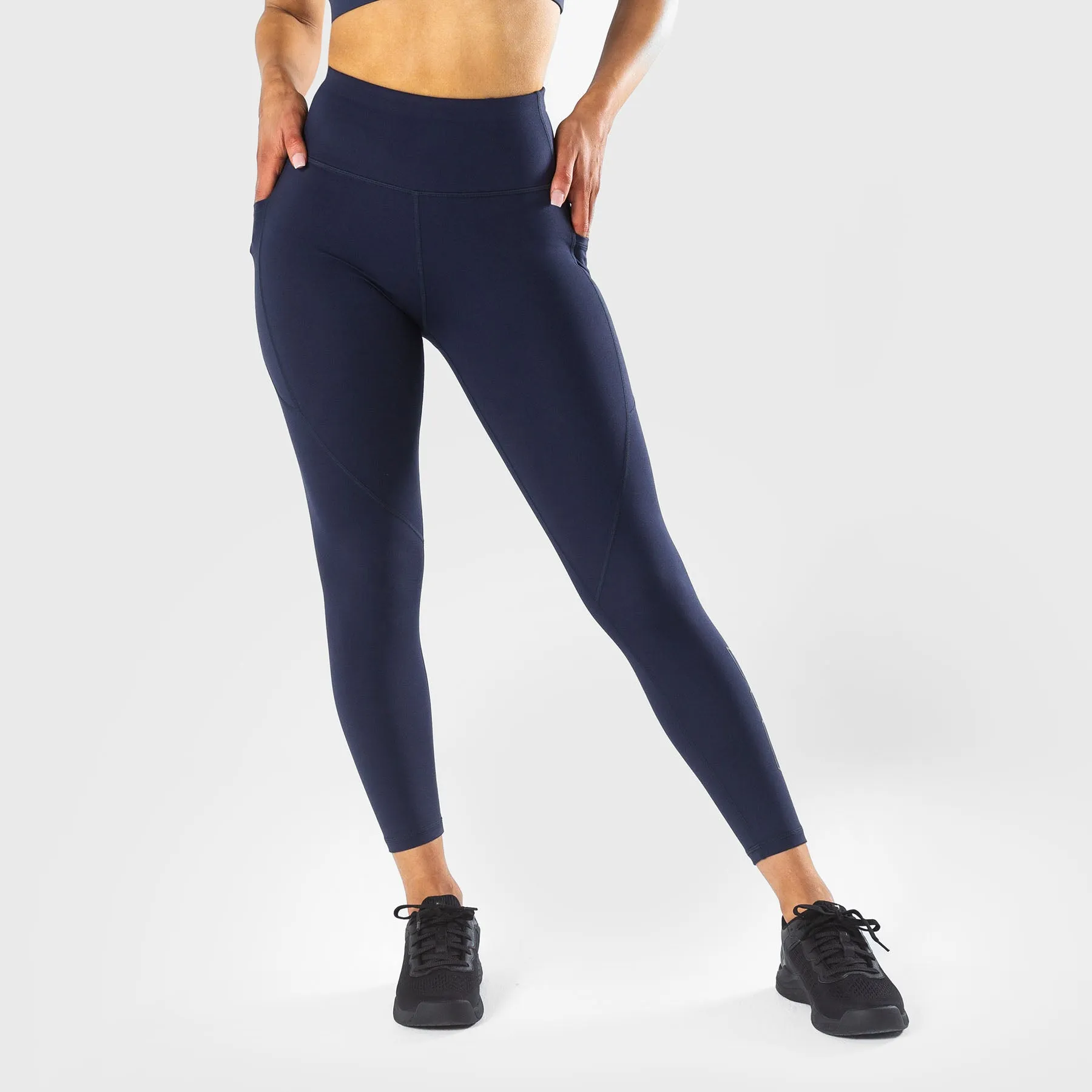 TWL - WOMEN'S ENERGY HIGH WAISTED 7/8TH TIGHTS - ATHLETE - MIDNIGHT NAVY
