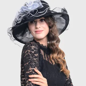 Two Tone Organza Kentucky Derby Church Tea Hats S021