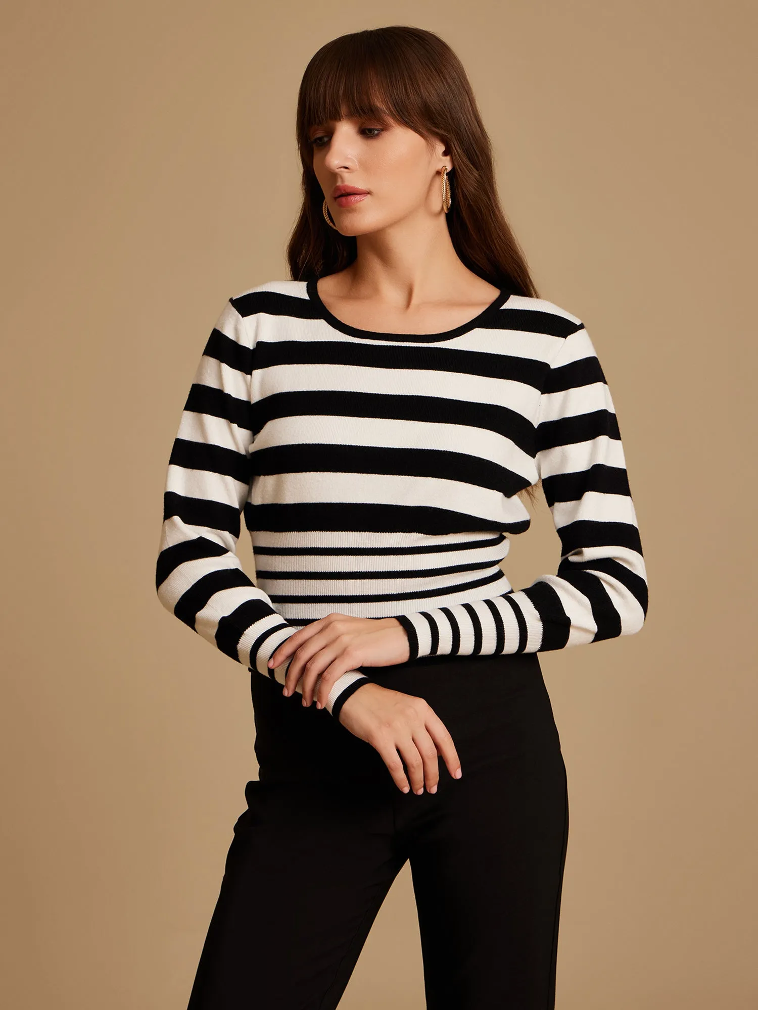 Two Tone Striper Pullover