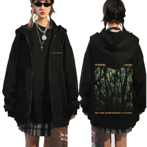 Type O Negative Suspended in Dusk Essential Zipper Hoodie – Dark, Moody, and Unforgettable