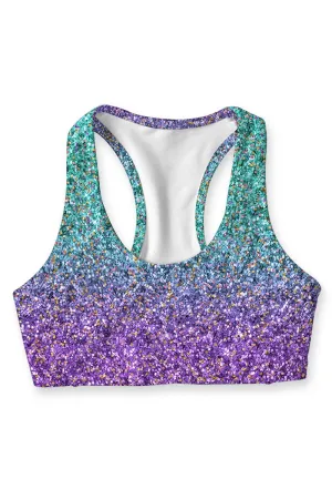 Ultraviolet Stella Chic Seamless Racerback Sport Yoga Bra - Women
