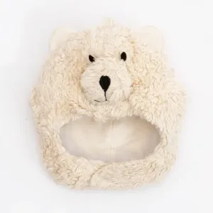 Under The Nile Organic Baby Faux Fur Sherpa Hat with Chin Strap - Bear