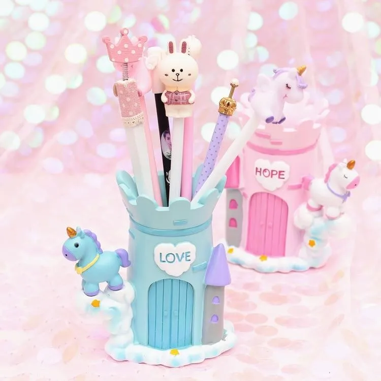Unicorn Castle Pen Holder