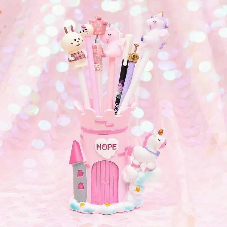 Unicorn Castle Pen Holder