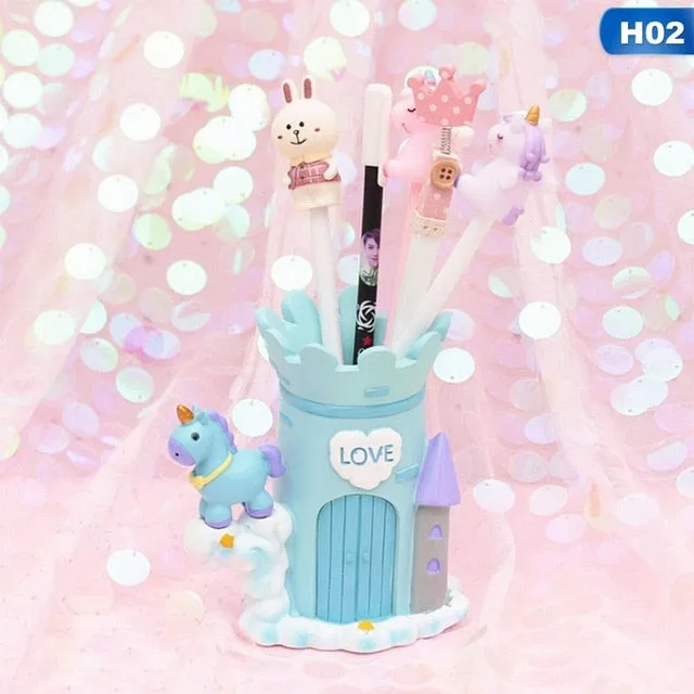 Unicorn Castle Pen Holder
