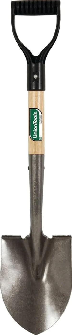UnionTools 163037900 Digging Shovel, 6 in W Blade, Carbon Steel Blade, Hardwood Handle, D-Shaped Handle :EA: QUANTITY: 1