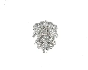 Unique Crystal Rhinestone Brooch 1.75" - 1 Piece