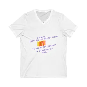 Unisex Jersey Short Sleeve V-Neck Tee