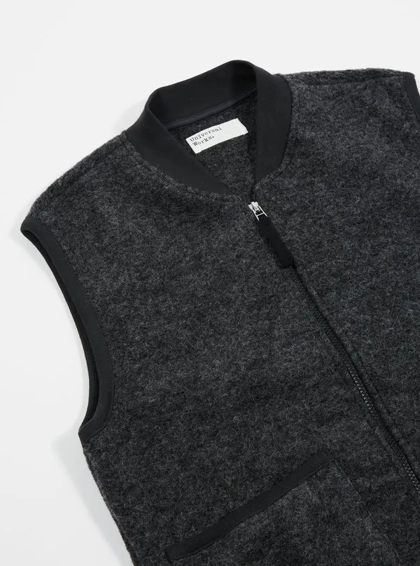 Universal Works Zip Waistcoat - Charcoal