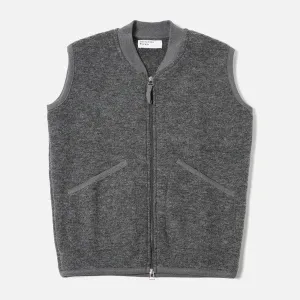 Universal Works Zip Waistcoat - Grey Marl