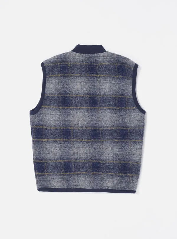 Universal Works Zip Waistcoat - Navy Wool