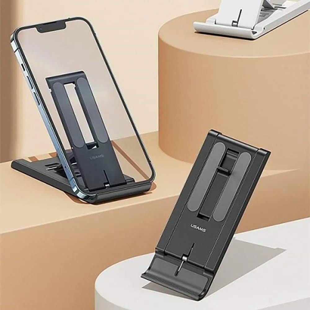 Usams Foldbar Mobil / Tablet Stander - Hvid
