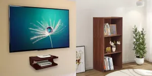 USHA SHRIRAM Book Cabinet for Storage | Sturdy & Durable Storage Book Shelf for Home Library | Ready to Assemble | Water, Moisture, Dust Resistant | Termite Free (Book Cabinet)