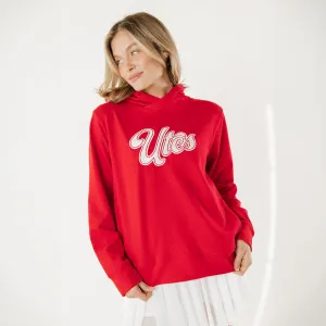 Utah Embroidered City Pullover, Crimson