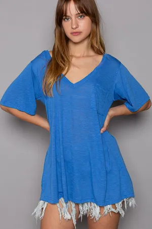 V-Neck Short Sleeve T-Shirt by POL