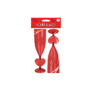 Valentines Day Heart Flutes | Pack of 2