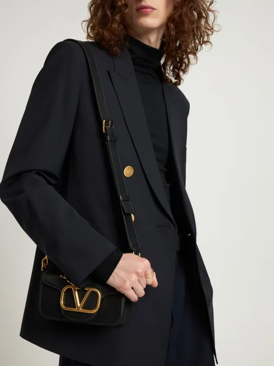 Valentino Garavani   Mini Locò leather crossbody bag 