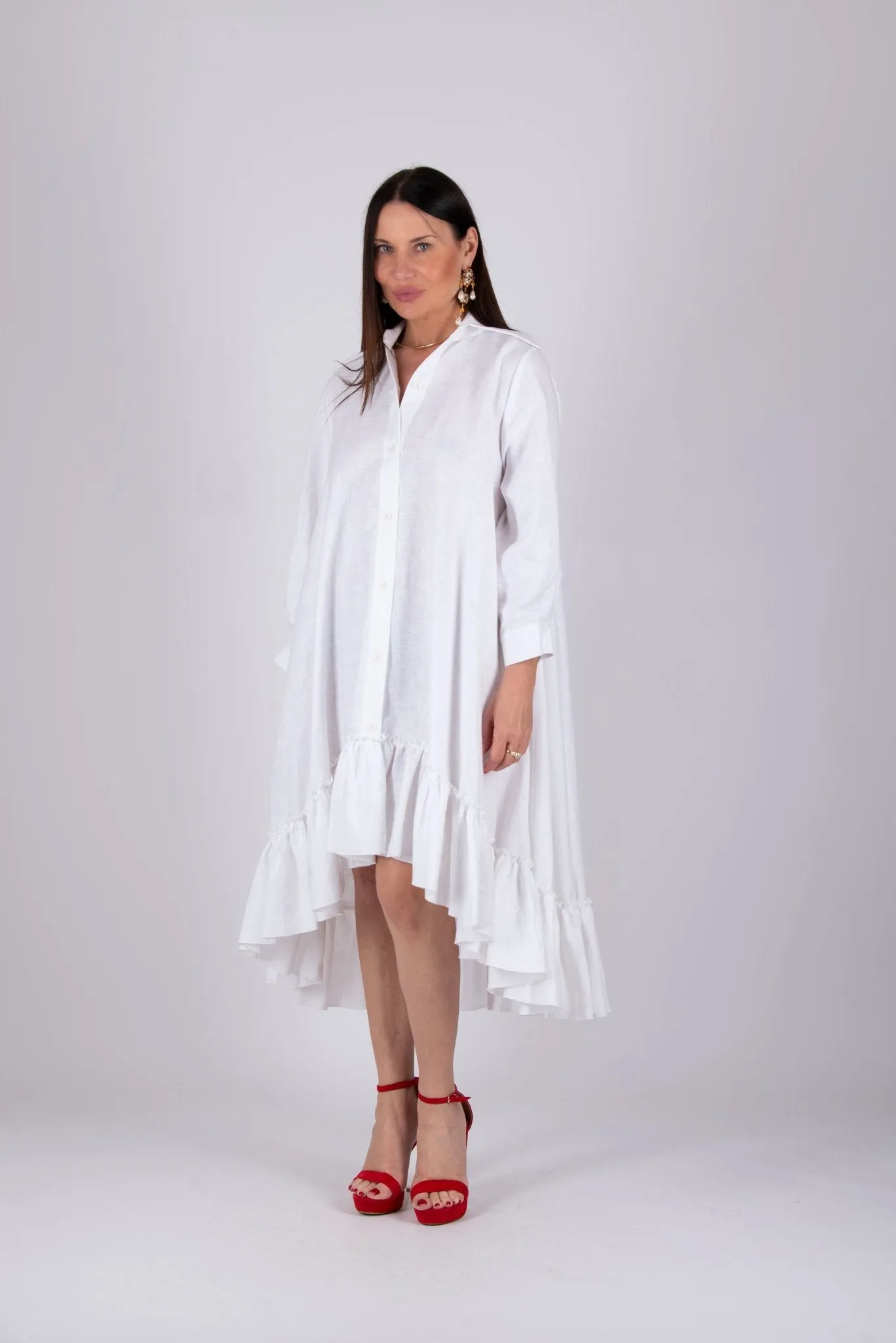 VANESA Linen Shirt summer Dress