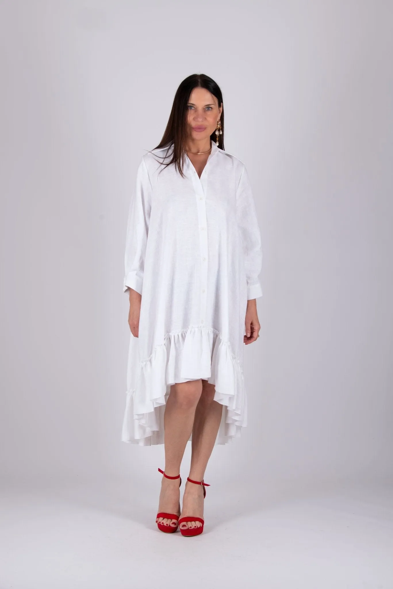 VANESA Linen Shirt summer Dress