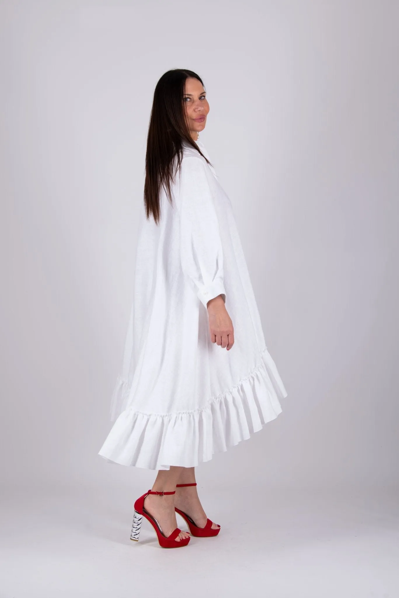 VANESA Linen Shirt summer Dress
