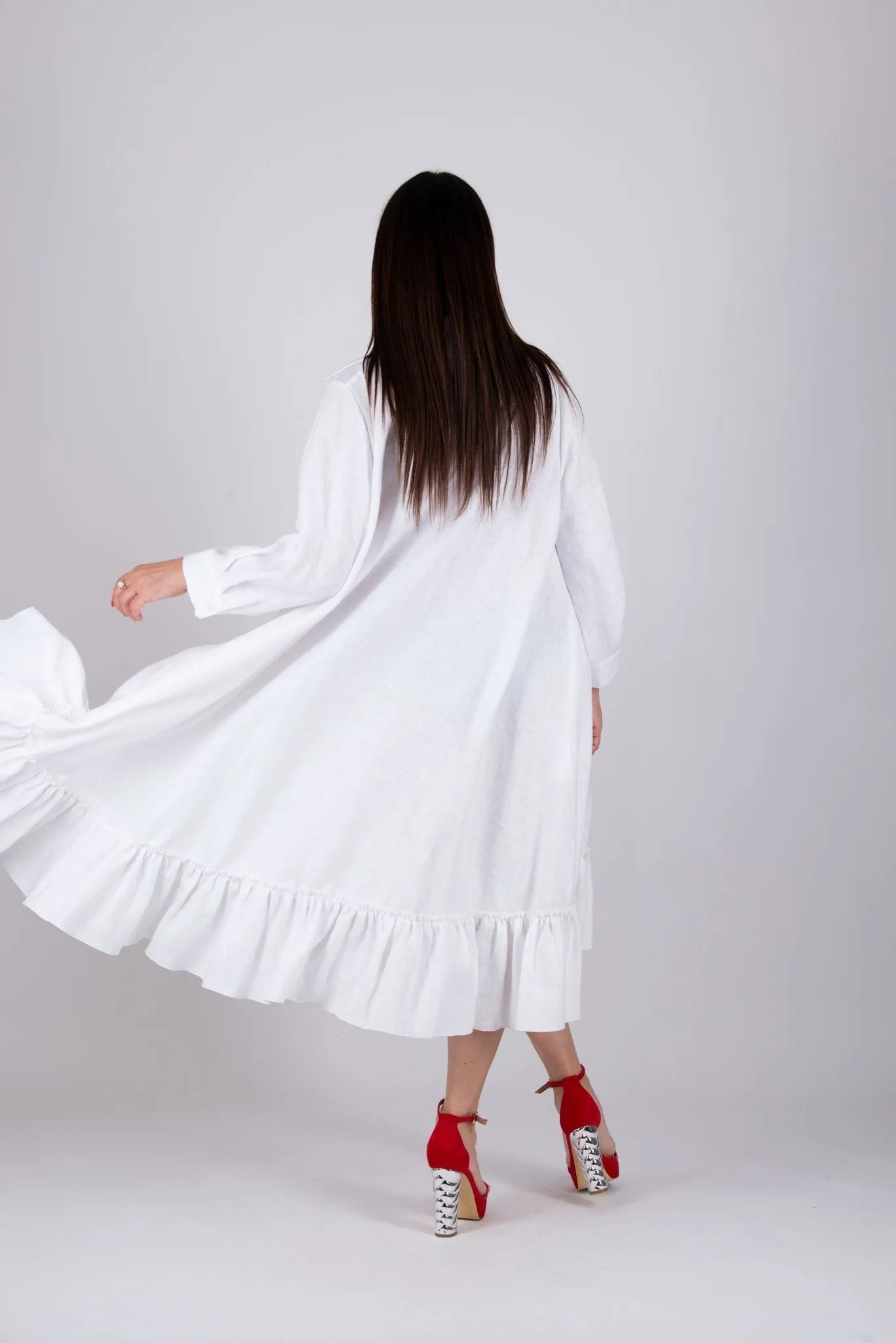 VANESA Linen Shirt summer Dress
