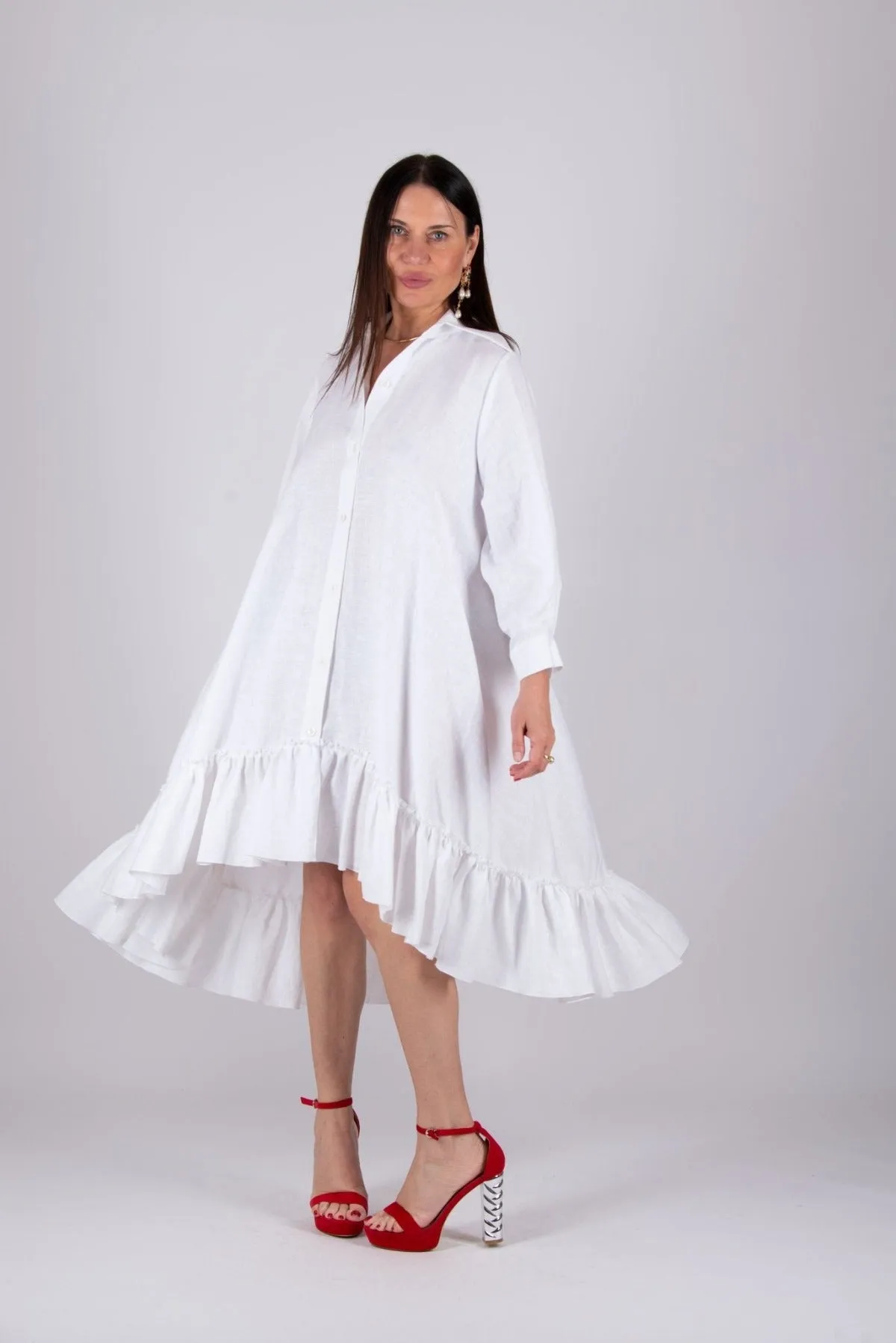 VANESA Linen Shirt summer Dress