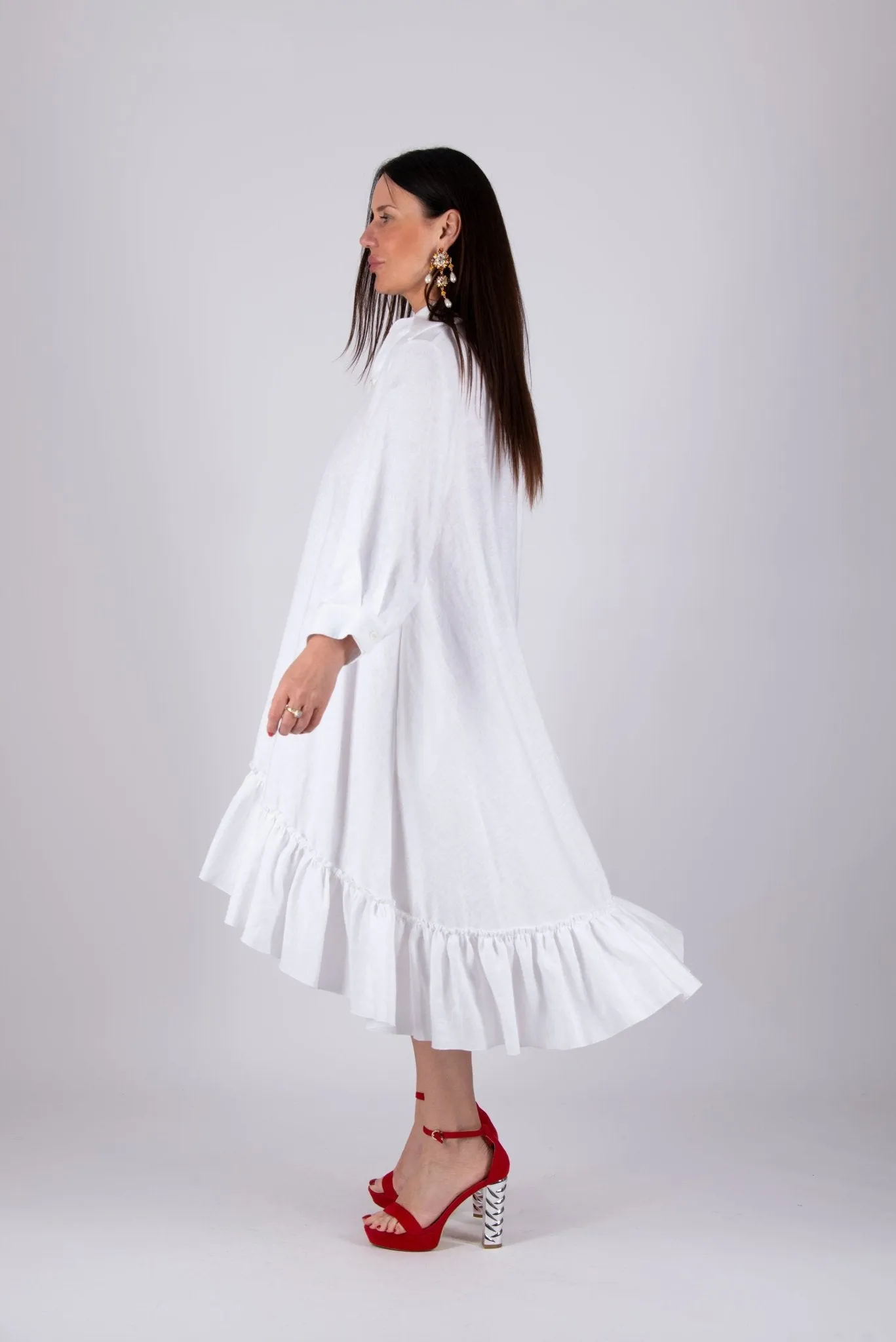 VANESA Linen Shirt summer Dress
