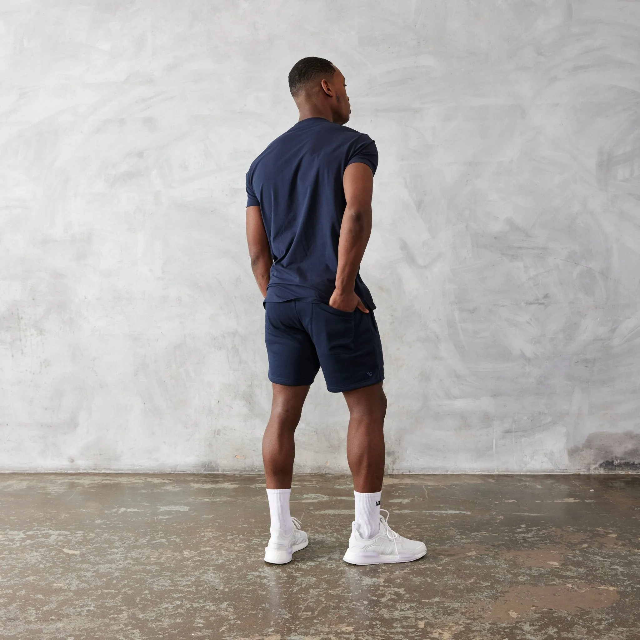 Vanquish Essential Navy Blue Regular Fit Shorts
