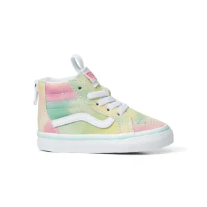 Vans Sk8-Hi Zip Toddlers Rainbow Suede Pastel Multi