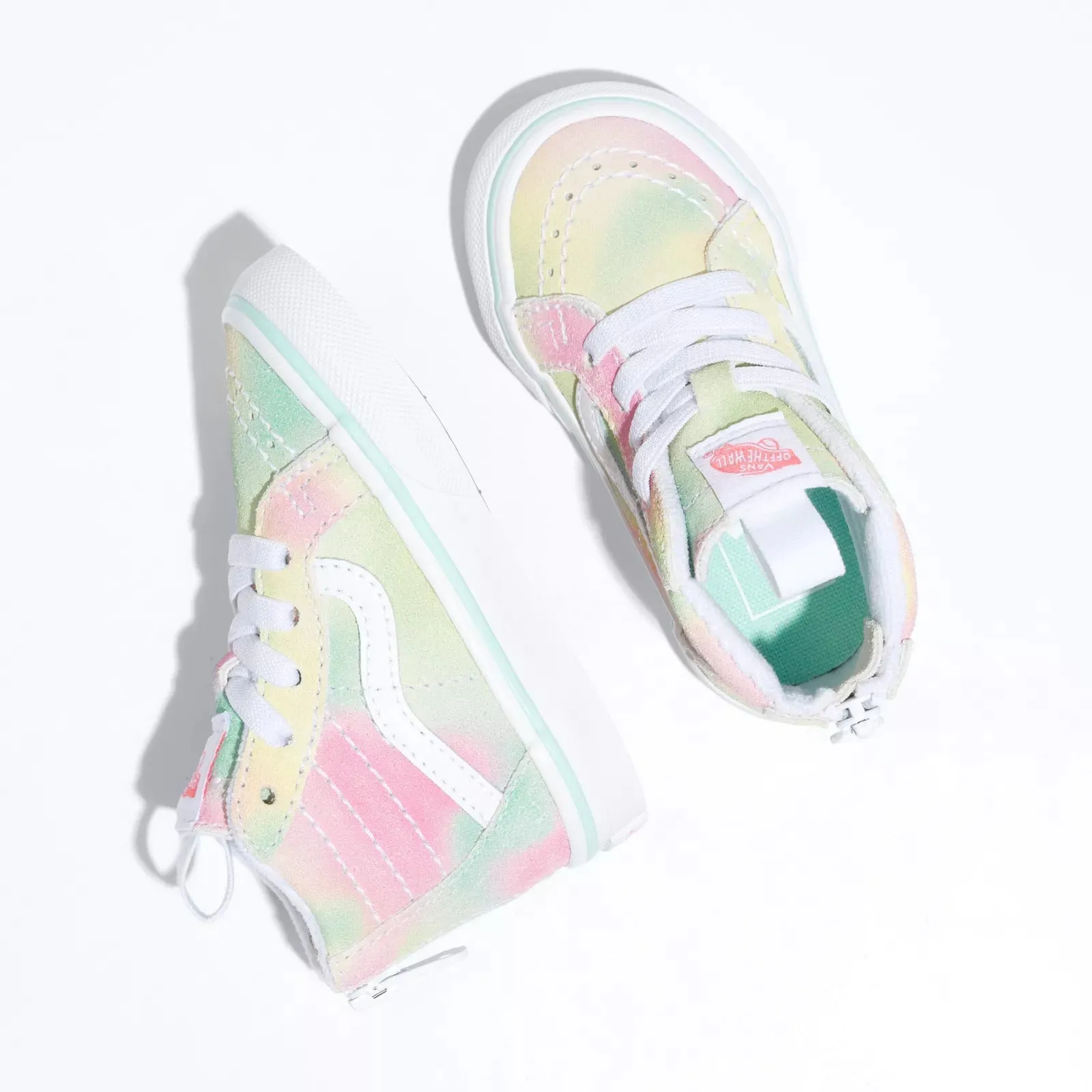 Vans Sk8-Hi Zip Toddlers Rainbow Suede Pastel Multi