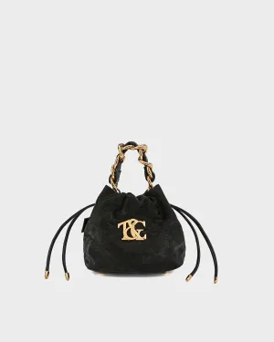 Velvet Evening Bag in Black
