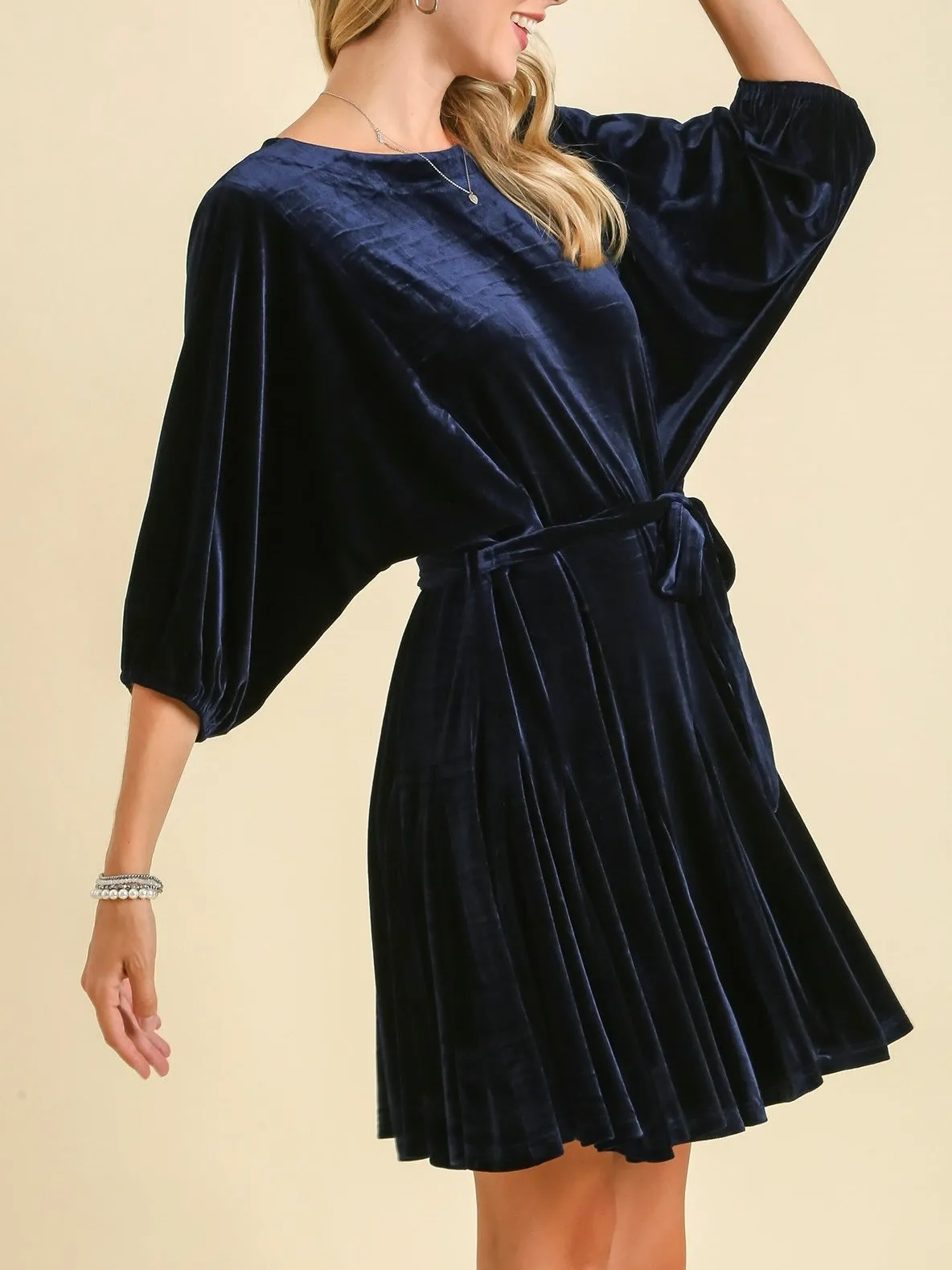 Velvet Flare Dress - Midnight FINAL SALE