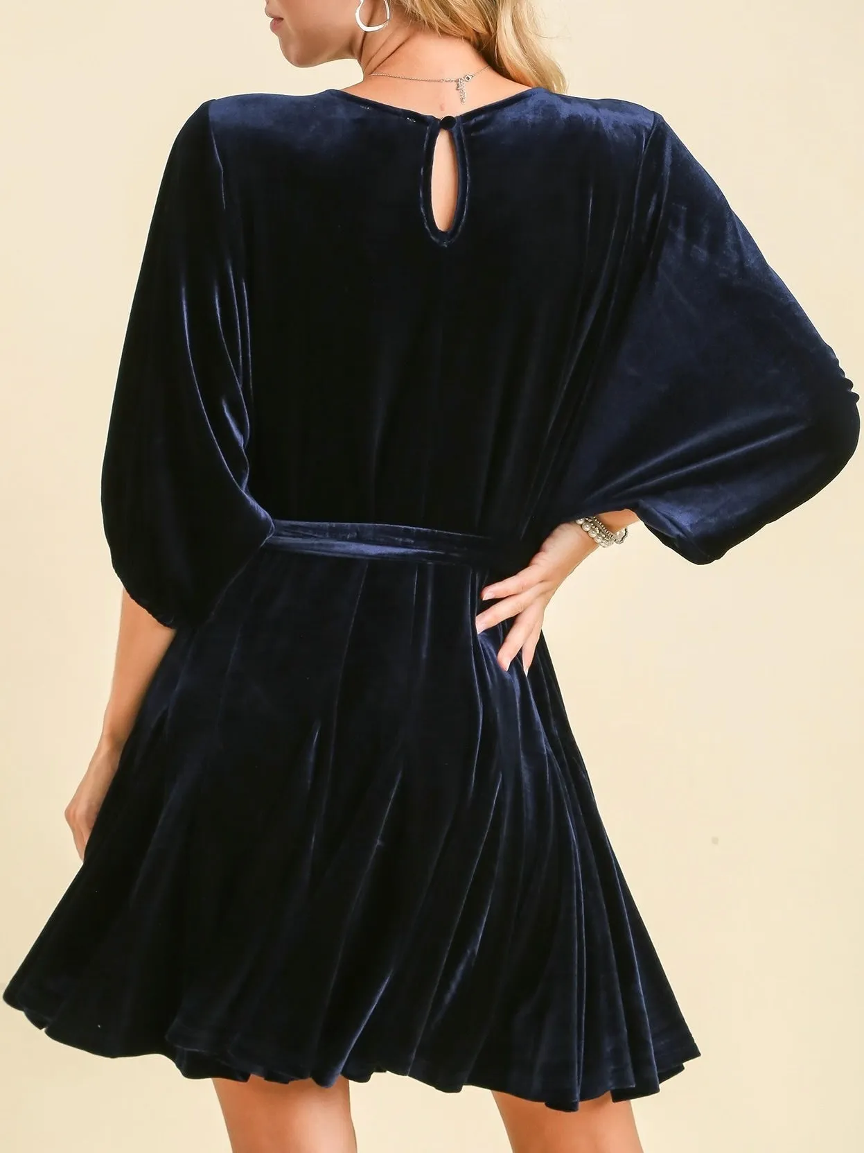 Velvet Flare Dress - Midnight FINAL SALE