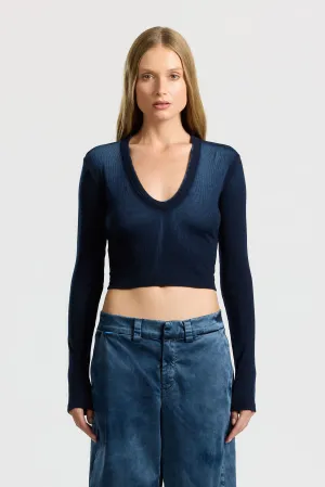Verona Crop U-Neck Shirt