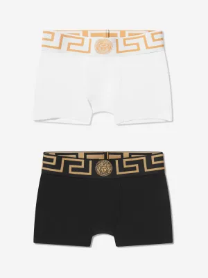 Versace Boys Organic Cotton Boxer Shorts Set (2 Pack)