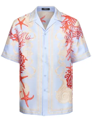 Versace   Informal printed silk twill shirt 