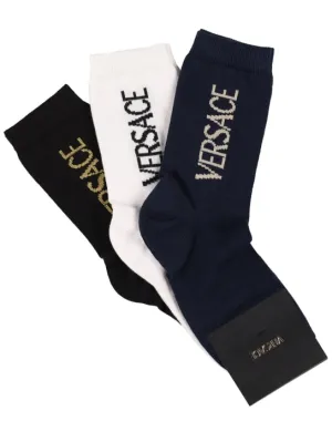 Versace   Set of 3 cotton intarsia socks 