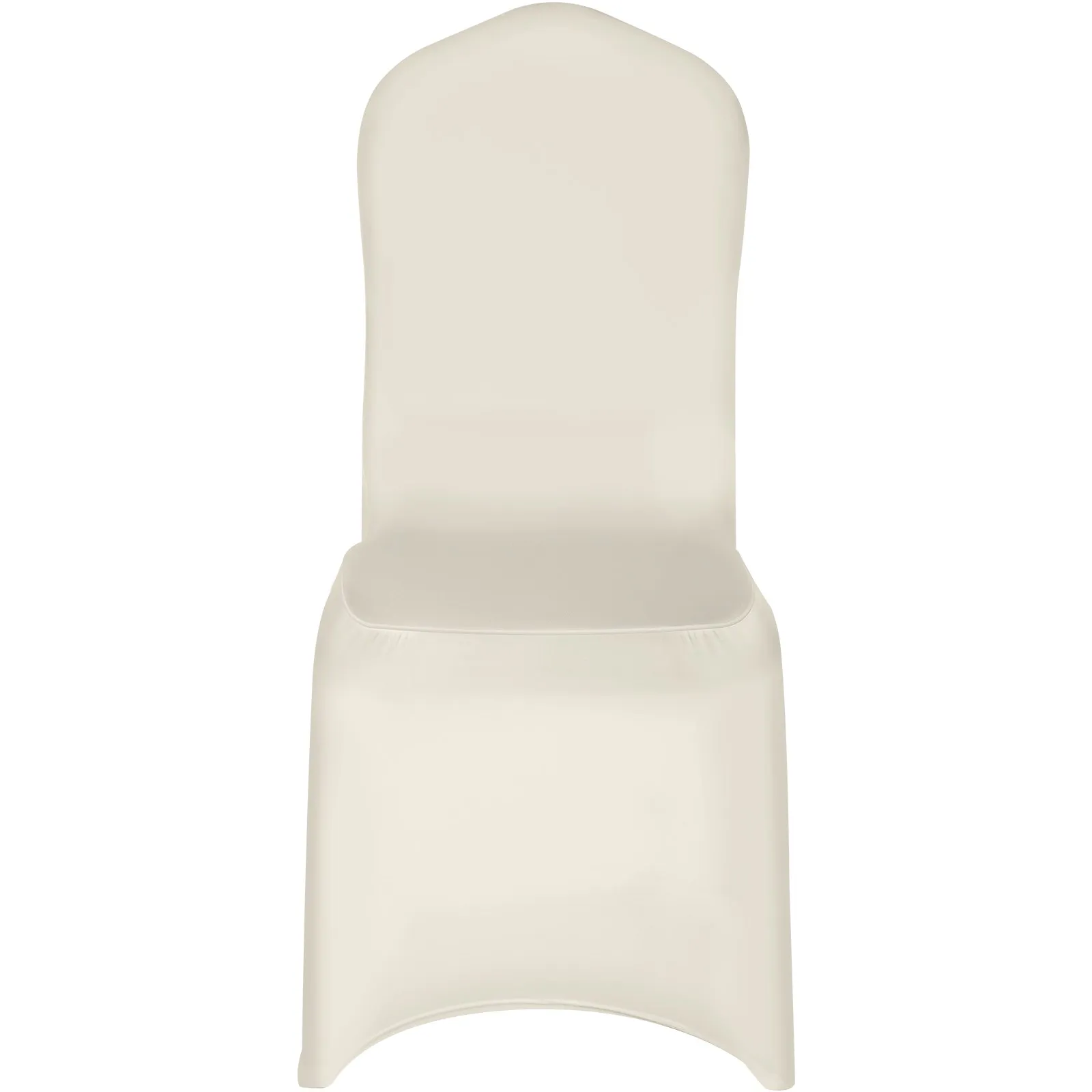 VEVOR Stretch Spandex Folding Chair Covers, Universal Fitted Chair Cover, Removable Washable Protective Slipcovers, for Wedding, Holiday, Banquet, Party, Celebration, Dining (100PCS Ivory White)