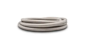 Vibrant 150ft Roll of Stainless Steel Braided Flex Hose with PTFE Liner; AN Size: -6AN - 18466