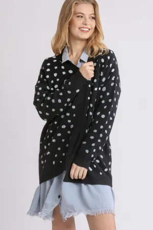 Victoria - Polka Dot Open Front Cardigan -Umgee